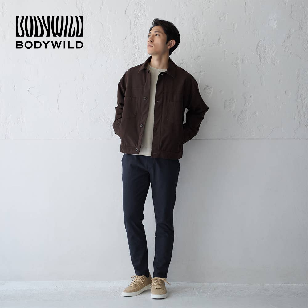 【裏起毛】ウールライクテーパードパンツ